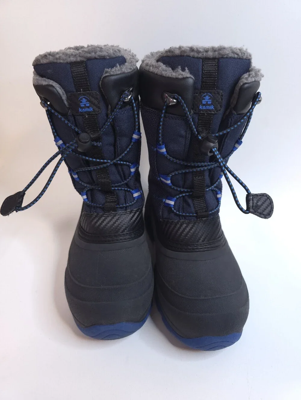 Kamik Rapha Waterproof Winter Snow Boots Shoes Kids Blue Insulated Warm Sz 2